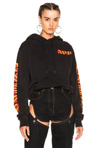 Off-white Woman Sleeve Hoodie In Black