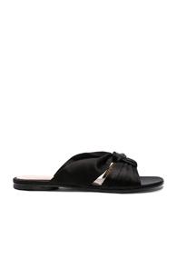 Gianvito Rossi Satin Blair Knot Sandals In Black