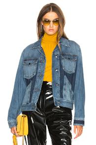 Maison Margiela Pieced Denim Jacket In Blue