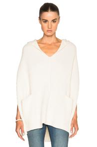 Derek Lam 10 Crosby Hooded Poncho In White