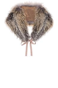 Brock Collection Sunglow Fox Scarf In Brown
