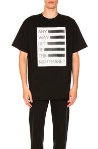 Raf Simons Easy Fit Any Way Out Tee In Black