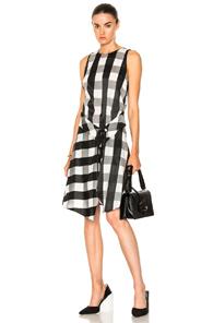 Rag & Bone Brighton Dress In Black,checkered & Plaid,white