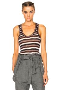 Isabel Marant Etoile Amory Thin Strips Tank In Purple,stripes