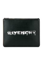 Givenchy Fading Logo Large Pouch In Black