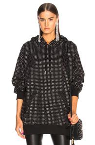 Ashish For Fwrd All Over Swarovski Hoodie In Black
