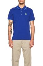 Kenzo K Fit Cotton Polo In Blue