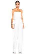 Galvan Strapless Jumpsuit In White