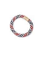 Isabel Marant Sahara Bracelet In Checkered & Plaid,red,white,black,metallics