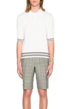 Thom Browne Float Ripple Stitch Polo In Neutrals