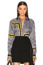 Givenchy 4g Printed Shirt In Black,abstract,yellow