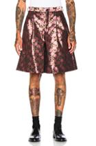 Comme Des Garcons Homme Plus Jacquard Shorts In Floral,pink,metallics