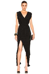 Juan Carlos Obando V-neck Cocktail Dress In Black