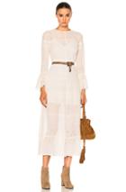 Saint Laurent Embroidered Dress In White