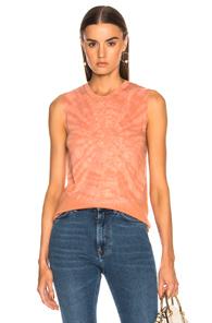 Raquel Allegra Muscle Tee In Orange,ombre & Tie Dye
