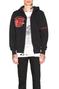 Warren Lotas Zip-up Fleece Hooded Sweatshirt In Black