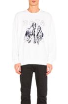 Baja East Horses Fleece Sweatshirt In White