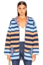 Alanui Stripes Sweater In Blue,stripes,orange