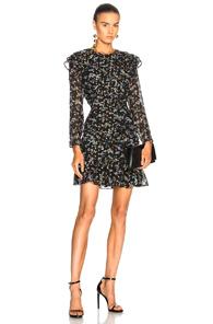 Veronica Beard Parc Dress In Black,floral
