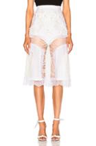 Rodarte Lace And Laser Cut Skirt In White