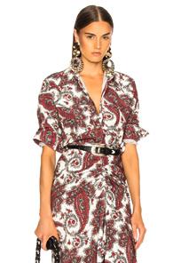 Isabel Marant Tania Shirt In Paisley,red,white