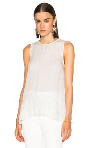 Proenza Schouler Fil Coupe Dot Jacquard Top In White