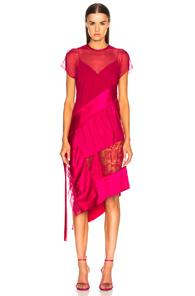 Givenchy Jacquard Optical Midi Dress In Pink