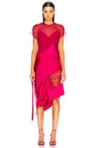 Givenchy Jacquard Optical Midi Dress In Pink