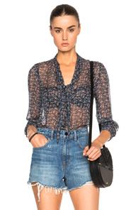 Paige Denim Marilee Top In Blue,floral