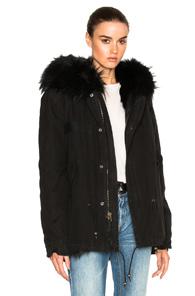 Mr & Mrs Italy Mini Army Parka Jacket In Black