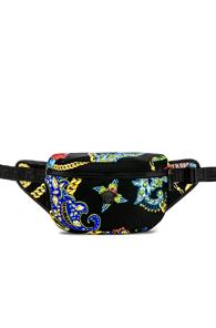 Versace Fanny Pack In Black,blue,paisley,yellow