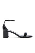 Saint Laurent Leather Loulou Ankle Strap Sandals In Black