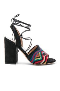 Valentino Suede Nuevitas Sandals In Black