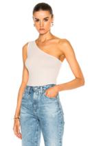 Enza Costa One Shoulder Tank Top In Neutral