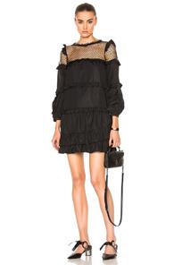 No. 21 Ruffle Mini Dress In Black