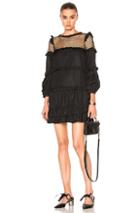 No. 21 Ruffle Mini Dress In Black