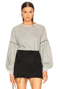 The Great Bishop Sleeve Sweatshirt In Gray