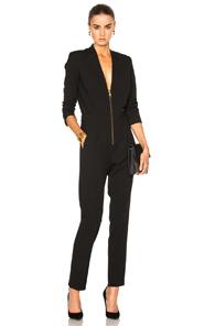 Michelle Mason Zipper Jumpsuit In Black