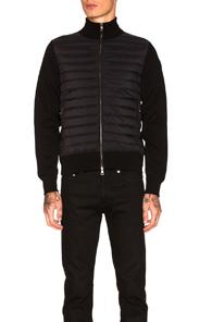 Moncler Maglia Zip Sweater In Black