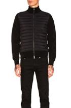 Moncler Maglia Zip Sweater In Black