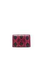 Saint Laurent Toy Kate Snakeskin Monogramme Strap Wallet Bag In Red,animal Print