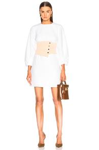 Tibi Removable Corset Dress In Neutrals