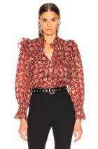 Isabel Marant Etoile Tedy Top In Paisley,red