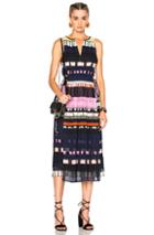 Apiece Apart Lippard Dress In Blue,geometric Print,pink
