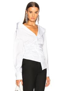 Jacquemus Elie Shirt In White,stripes