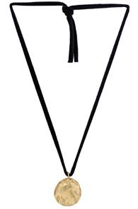 Afin Atelier Stingray Velvet Necklace In Metallics
