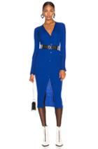 Maison Margiela Rib Knit Long Cardigan In Blue