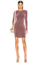 Enza Costa Chenille Sweatshirt Mini Dress In Purple