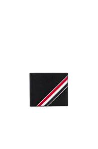Thom Browne Pebble Grain And Calf Leather Billfold In Black