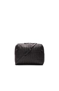 Bottega Veneta Woven Leather Shoulder Bag In Black